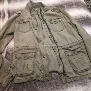 Green utility jacket